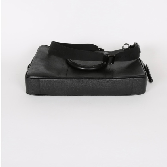 Burberry Calf Grain Leather Newburg Unisex Briefcase Messenger Bag - Picture 8 of 12